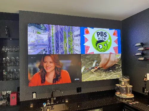 Restaurant video wall